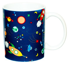 Керамическая кружка 3Dollara Синий детский космос. MUG0281