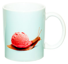 Керамическая кружка 3Dollara Улитка с домиком из розового мороженого. MUG0374