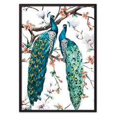 Постер в рамке Павлины 30 х 40 см Дом Корлеоне