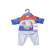 Одежда для куклы Zapf Creation Baby Born Цветочный костюм, синий