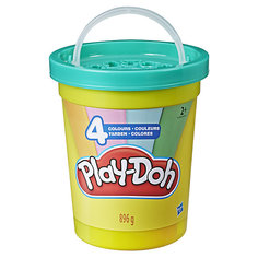 Набор пластилина Play-Doh "Большая банка" Современные цвета, 4 шт Hasbro