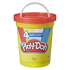 Набор пластилина Play-Doh "Большая банка" Классические цвета, 4 шт Hasbro