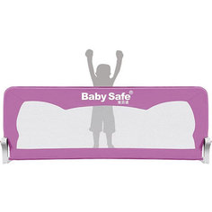 Барьер для кроватки Baby Safe Ушки, 150х42 см, розовый