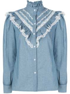 Petersyn Almira Chambray Lace Top