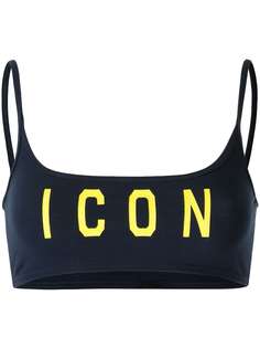 Dsquared2 спортивный бюстгальтер Icon с принтом