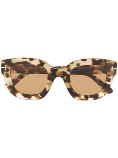 Tom Ford Eyewear солнцезащитные очки в квадратной оправе черепаховой расцветки