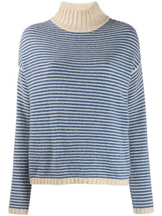 Roberto Collina striped contrast-trimmed jumper