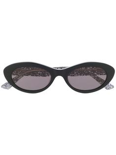 McQ Alexander McQueen солнцезащитные очки в круглой оправе с блестками