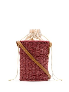 Serpui wicker bucket bag