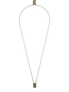 Saint Laurent колье с кулоном-логотипом