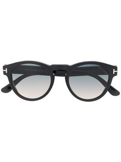 Tom Ford Eyewear затемненные солнцезащитные очки в круглой оправе
