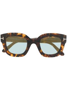 Tom Ford Eyewear солнцезащитные очки в квадратной оправе черепаховой расцветки