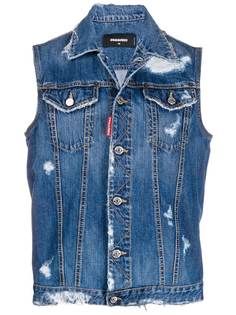 Dsquared2 джинсовая куртка без рукавов