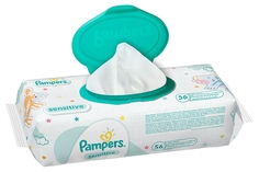 Детские салфетки, сменный блок PAMPERS Sensitive, 56 шт.