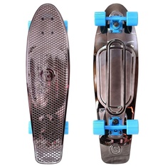 Скейт Y-Scoo Big Fishskateboard Metallic 27 Black Bronzat-Blue 402H-Bb