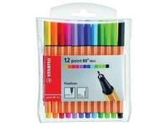 Ручки капиллярные Stabilo Point 88 Mini 12 штук 688/12-1