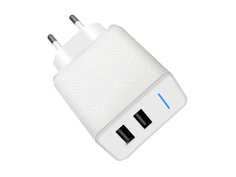 Зарядное устройство Krutoff CH-07 2xUSB 2.4A White 03576