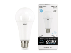 Лампочка Gauss Elementary E27 A67 25W 6500K 73235