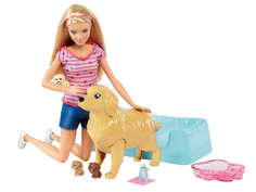 Кукла Barbie и собака с новорожденными щенками, 29 см, FDD43 Mattel