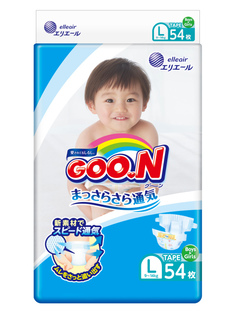 Подгузники Goo.N L 9-14кг 54шт 4902011751345 / 4902011856231 Goon