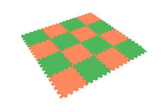 Развивающий коврик Экопромторг Мягкий пол для детской Orange-Green 25МП1/8