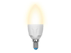 Лампочка Uniel LED C37 E14 7W 175-250V 3000K 600Lm Warm Light LED-C37-7W/WW/E14/FR PLP01WH