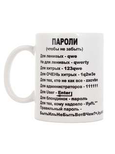 Кружка Эврика Пароли 94871