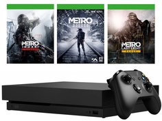 Игровая приставка Microsoft Xbox One X 1Tb Black + Metro 2033 Redux + Metro Last Light Redux + Metro Exodus + 1 месяц Game Pass + 1 месяц Live Gold CYV-00289