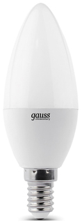 Лампочка Gauss Elementary Candle 7W E14 4100K 33127T 3шт