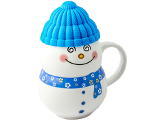 Кружка Эврика Снеговик Blue 96954