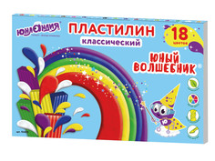 Набор для лепки Юнландия Пластилин 18 цветов 360g 104819