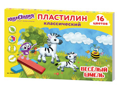 Набор для лепки Юнландия Пластилин 16 цветов 240g 104810