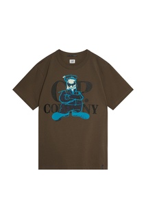 Футболка цвета хаки C.P. Company