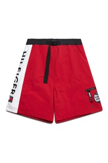 Красные шорты с логотипом Tommy Jeans