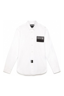 Белая рубашка с контрастными вставками Versace Jeans