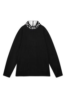 Черный свитер с логотипом Iceberg