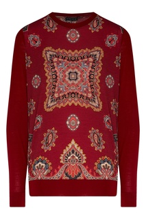 Бордовый свитшот с узорами Etro