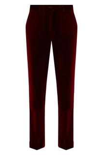 Бархатные брюки бордового оттенка Etro