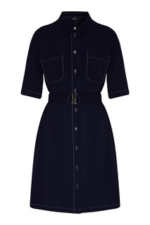 Синее платье с контрастной отделкой Paul Smith