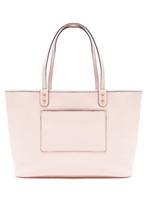 Светло-розовая сумка-шоппер с накладным карманом Etro