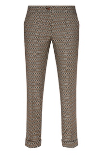 Бежевые брюки с узорами Etro