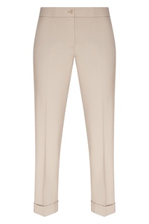 Бежевые брюки с подворотами Etro