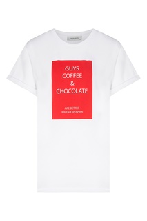 Футболка с красным принтом Victoria Bonya Jeans