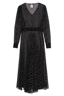 Черное мини-платье с принтом MAX Mara