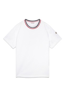 Белая трикотажная футболка Moncler