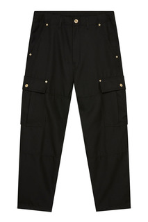 Черные брюки из твила Versace Jeans
