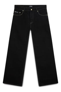Черные прямые джинсы Versace Jeans