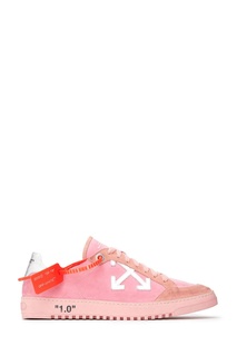 Розовые кроссовки с логотипом Off White