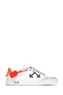 Белые кроссовки с логотипом Off White