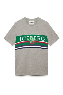 Серая футболка с логотипом Iceberg